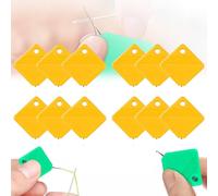 Enfile-aiguilles automatique, enfile-aiguilles pour machines à coudre, enfile-aiguilles DIY pour travaux manuels de couture, compatible avec toutes les tailles d'aiguilles (Jaune 12 PC)