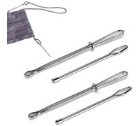 Enfile-Aiguilles Cordon, 4 Pièces Pince Enfile Aiguilles, Enfile-Aiguilles Ruban, Clips Enfile-Aiguilles, Brucelles Élastiques, Métal, Facile Enfiler, Pour Ruban, Ceinture Élastique, Bande Caoutchouc