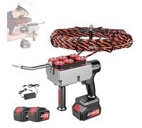 Enfile-fil électrique d'électricien avec vitesse en continu, outil de traction de câble caché avec batterie rechargeable, facilement à travers les coudes à 90°, pour construction hydroélectrique (30