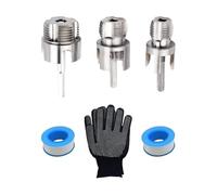 Enfile-tuyau - Outil de filetage en PVC | Kit d'enfile-tuyau en PVC pour perceuses électriques, robinets en acier au carbone avec bande d'étanchéité et gants, filetage intérieur/extérieur pour câblage