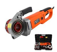 Enfile-tuyau robuste, kit de filetage portable 2300 W avec 6 matrices (1/2" à 2"), pour tuyaux en fer galvanisé, étui de transport inclus