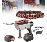 Enfileuse automatique pour électricien, tire-fil électrique, vitesse d'enfilage 40 m/min, enroulement et stockage automatiques, pour construction murale, avec batterie au lithium,30mline-25000mAh
