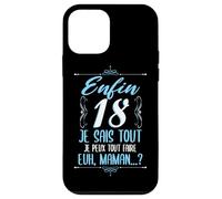 Enfin 18 Ans Je Sais Tout Cadeau Anniversaire 18 Fils Coque pour iPhone 12 Mini