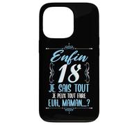 Enfin 18 Ans Je Sais Tout Cadeau Anniversaire 18 Fils Coque pour iPhone 13 Pro