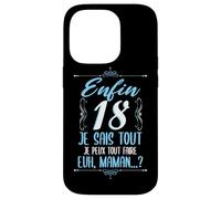Enfin 18 Ans Je Sais Tout Cadeau Anniversaire 18 Fils Coque pour iPhone 14 Pro