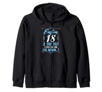 Enfin 18 Ans Je Sais Tout Cadeau Anniversaire 18 Fils Sweat à Capuche