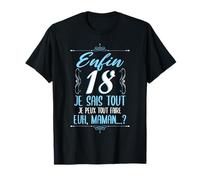 Enfin 18 Ans Je Sais Tout Cadeau Anniversaire 18 Fils T-Shirt