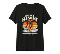 Enfin dans Mon élément, Berger Allemand T-Shirt Haut de Gamme