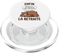 Enfin La Retraite Design Humoristique Paresse Ours Retraité PopSockets PopGrip pour MagSafe