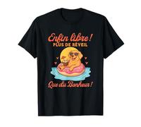 Enfin Libre ! Plus de réveil, Que du Bonheur Humour Retraite T-Shirt