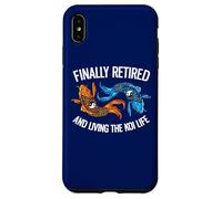 Enfin retraité et Vivre la Vie Koi Coque pour iPhone XS Max