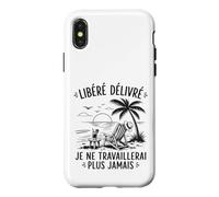 Enfin Retraité Libéré Délivré Cadeau Départ Retraite Coque pour iPhone X/XS