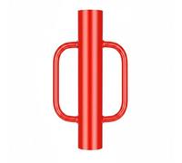 Enfonce-pieux Cylindre pour Clôture Outil de Pose Manuel Conception Métallique avec Corps Solide et Poignées Latérales, Rouge, size to 2