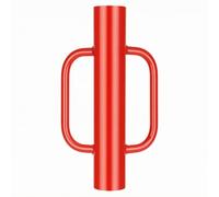 Enfonce-pieux Cylindre pour Clôture Outil de Pose Manuel Conception Métallique avec Corps Solide et Poignées Latérales, Rouge, size to 11