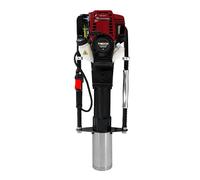 Enfonce Pieux Essence à 4 temps, Poignée double avec ressorts amortisseurs, Marteau piqueur de construction, Piquets de clôture Jardin Ferme [4 Embouts, Mallette de transport & Kit d¿outils INCLUS]