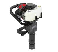 T-Mech Enfonce Pieux pour Panneaux, Poteaux et Piquets de Clôture, Pilon à Poteau Moteur Essence à 2 Temps de 900W avec Accessoires