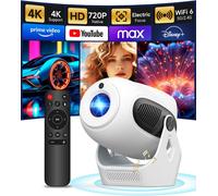 ¿Enfoque Eléctrico 4K¿Mini Proyector , Compatible Con Android 11, Bluetooth 5.0, Wifi De Doble Banda, Proyector Portátil Con Rotación De 180° Que Admite Corrección Trapezoidal Horizontal Autom