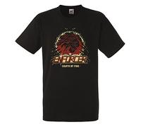 Enforcer Death by Fire T-Shirt Graphic Tee Printed Shirt Short Sleeve for Mens BlackM