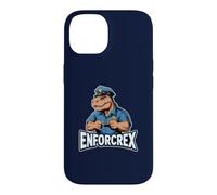 Enforcrex Jeu de Mots Amusant en Forme de Dinosaure de Police T Rex Coque pour iPhone 14