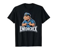 Enforcrex Jeu de Mots Amusant en Forme de Dinosaure de Police T Rex T-Shirt Graphique avec Valeur