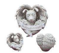 Enforose Angel Dog Memorial Statue, Resin Pet Memorial Figurines Commemorates, Pets Grave Marker, Tribute Statue for Outdoor Garden