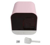 Enforose Bac à litière fermé pour Chat, contrôle des odeurs, Grand bac à litière à Capuchon, Type tiroir avec côtés Hauts, Couvercle Amovible, Toilettes pour Chat Non collantes avec Pelle (Rose)