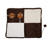 Enforose Tapis à gratter pour Chat - Décoration de Souris Amusante et Mignonne - Anneau en Papier sisal natif en Laine d'agneau - Tapis à gratter Horizontal pour Chat - Tapis pour canapé,