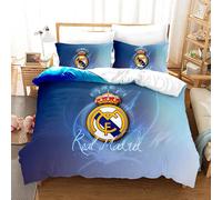 Enfunt-Home - Football Housse de Couette 140x200cm, Impression Numérique 3D Parure de lit Enfant 100% Microfibre avec 1 Taie d'oreiller 65x65cm