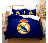 Enfunt-Home - Football Housse de Couette 200x200cm, Impression Numérique 3D Parure de lit Enfant 100% Microfibre avec 2 Taie d'oreiller 50x75cm