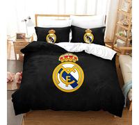 Enfunt-Home - Football Housse de Couette 200x200cm, Impression Numérique 3D Parure de lit Enfant 100% Microfibre avec 2 Taie d'oreiller 50x75cm