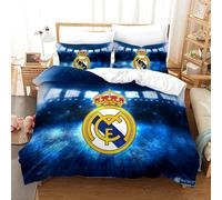Enfunt-Home - Football Housse de Couette 220x240cm, Impression Numérique 3D Parure de lit Enfant 100% Microfibre avec 2 Taie d'oreiller 50x75cm