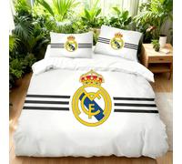 Enfunt-Home - Football Housse de Couette 220x240cm, Impression Numérique 3D Parure de lit Enfant 100% Microfibre avec 2 Taie d'oreiller 50x75cm