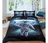 Enfunt-Home Les Stars du Football Housse de Couette 140x200cm,Parure de Lit en Microfibre - avec 1 Taie d'oreiller 65x65cm