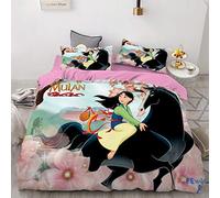 Enfunt-Home Mulan Housse De Couette 140x200 en Microfibre Parure De Lit avec Et Taies d'oreiller 65 * 65cm