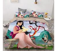Enfunt-Home Mulan Housse De Couette 140x200 en Microfibre Parure De Lit avec Et Taies d'oreiller 65 * 65cm