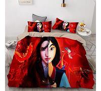 Enfunt-Home Mulan Housse De Couette 140x200 en Microfibre Parure De Lit avec Et Taies d'oreiller 65 * 65cm