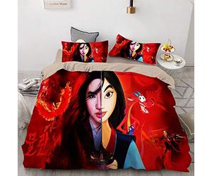 Enfunt-Home Mulan Housse De Couette 140x200 en Microfibre Parure De Lit avec Et Taies d'oreiller 65 * 65cm
