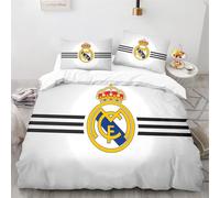 Enfunt-Home Photos de Football Housse de Couette 220x240, Parure de lit 3D en Microfibre avec Housse de Couette et 2 taie d'oreiller 65x65cm