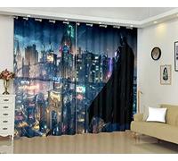 Enfunt-Home - Rideau Occultant - Merveille Super-héros Rideaux Occultant Oeillets Ensemble, Impression 3D, 234x183 cm, Lot de 2 Rideaux Occultants