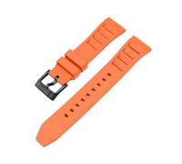 ENFYUSTR Bracelet de montre de plongée à dégagement rapide avec boucle ardillon en acier inoxydable et caoutchouc fluoré 20/22/24 mm(Orange black,20mm)