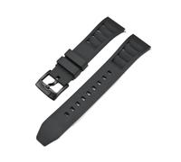 ENFYUSTR Bracelet de montre de plongée à dégagement rapide avec boucle ardillon en acier inoxydable et caoutchouc fluoré 20/22/24 mm(Black black,20mm)