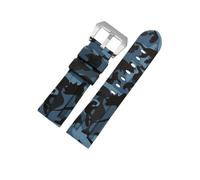 ENFYUSTR Bracelet de montre en caoutchouc de Silicone camouflage 22/24mm adapté for Panerai PAM111/441(Camo Blue-Steel-K11,22mm)