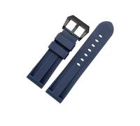 ENFYUSTR Bracelet de montre en caoutchouc de Silicone camouflage 22/24mm adapté for Panerai PAM111/441(Blue-Black-K11,22mm)