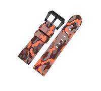 ENFYUSTR Bracelet de montre en caoutchouc de Silicone camouflage 22/24mm adapté for Panerai PAM111/441(CamoOrange-Black-K11,24mm)
