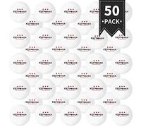ENG Lot de 50Pcs Ping-Pong Balles de Tennis de Table en résine ABS 40 mm 3 étoiles pour Exercices,Entraînements,Club de Tennis de Table,Amateurs,Adultes et Enfants Jeux,Blanc