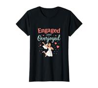 Engaged and Overjoyed Wedding Humour Bridal Party Novelty T-Shirt