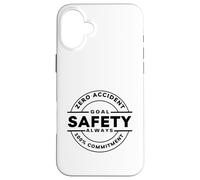 Engagement Goal Zero | La sécurité d'abord | Cadeau Champion de sécurité Coque pour iPhone 16 Plus