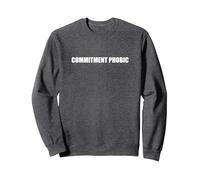 Engagement Phobic Sweatshirt, Unisexe pour Adultes, Chiné Foncé, L