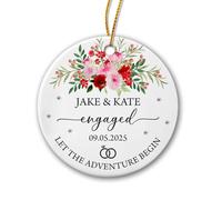 Engagés, Que L'Aventure Commence Pendentif De Noël Décoratifs Ornement Suspendu Mignon Décoration De Noël A Suspendre pour Mariage Salon Fête