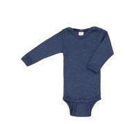 Engel Body pour bébé à manches longues, 70 % laine (biologique) et 30 % soie, Marine, 86-92